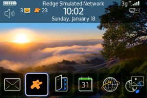 Homescreen showing unread messages indicator